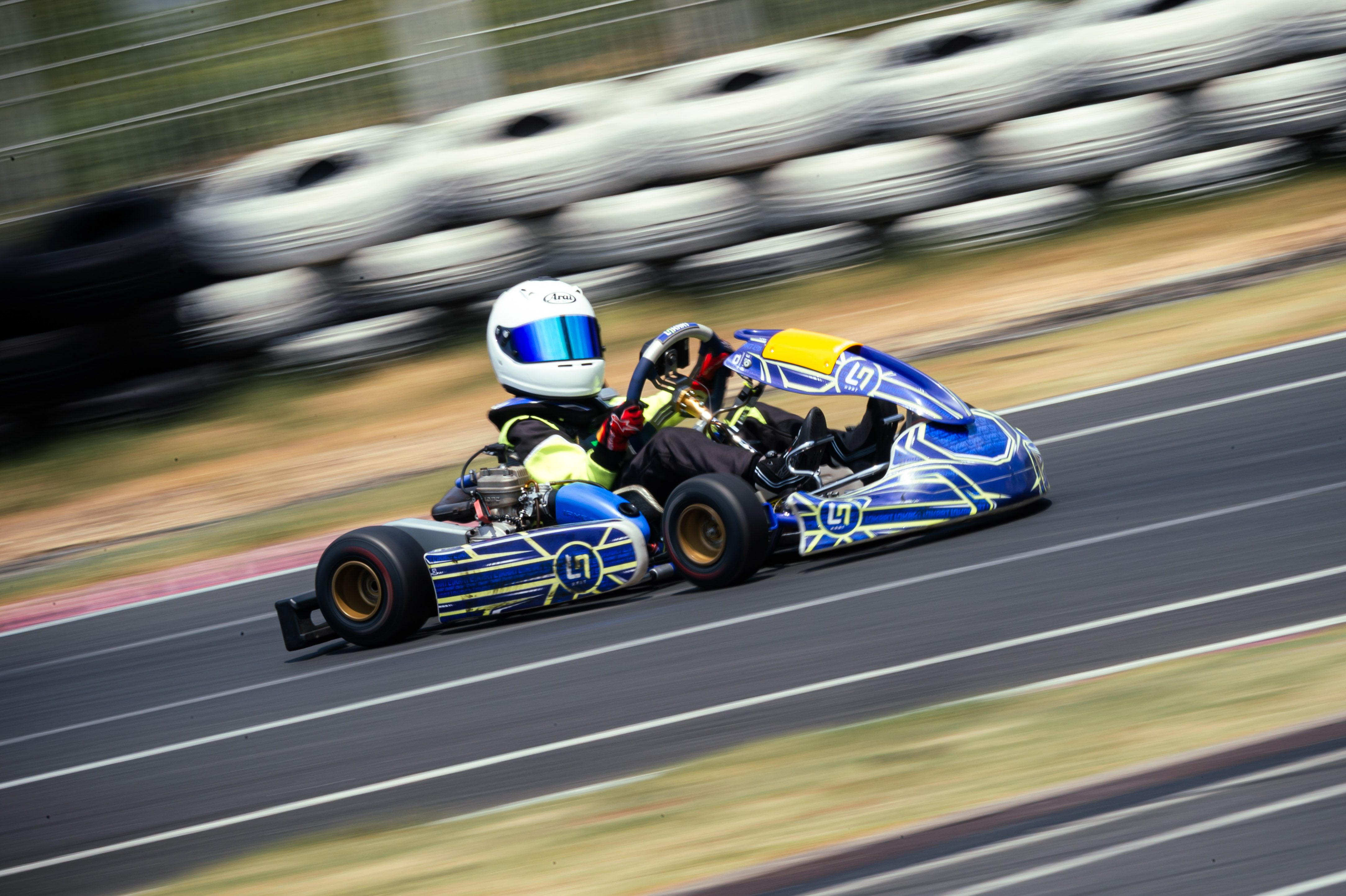 Close up of a two-stroke kart engine