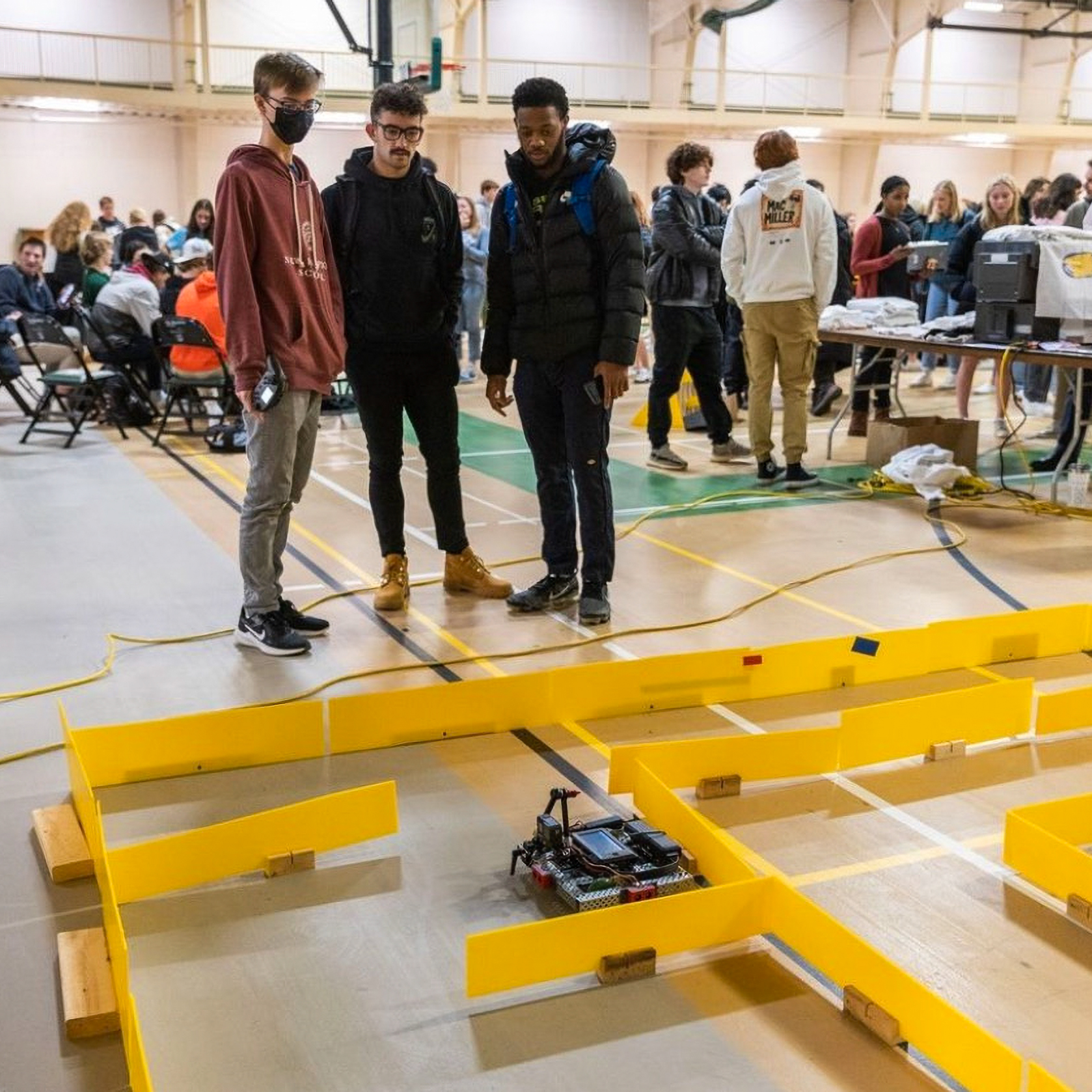 Maze-solving robot with sensors