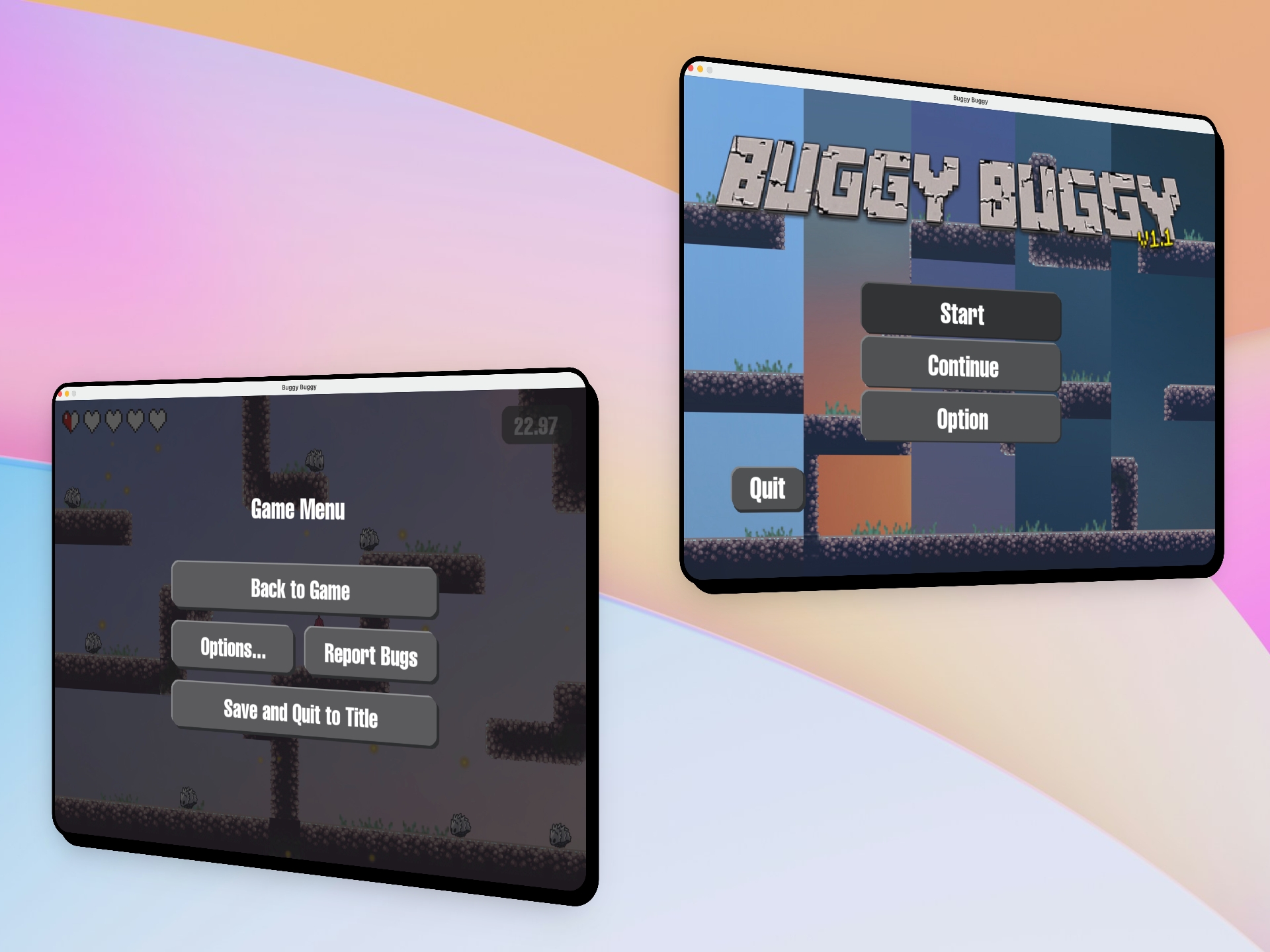 Gameplay frame with character, enemies, and tuned collision.