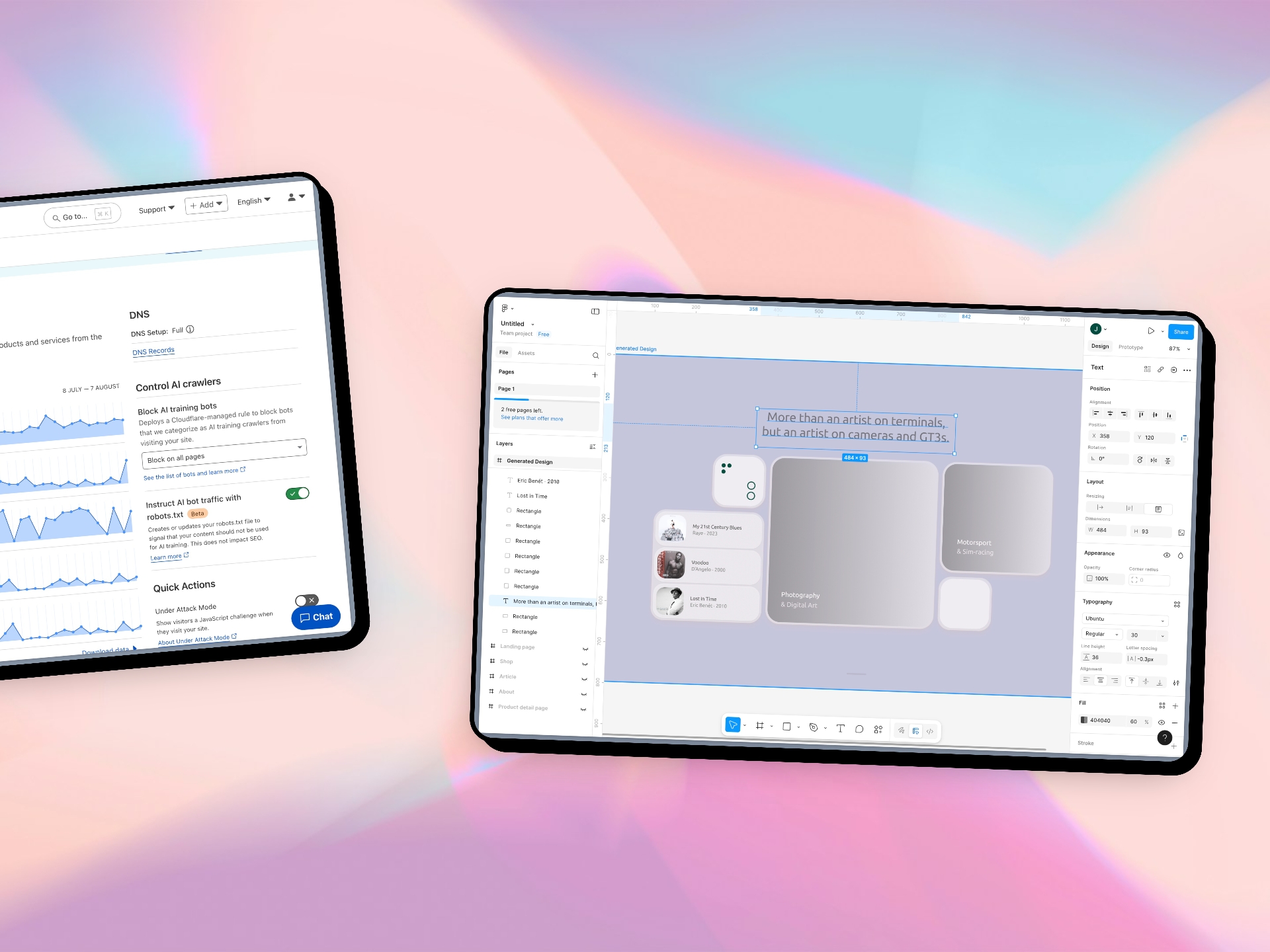 Portfolio landing with video scrub and typographic layout.